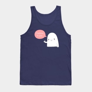 I believe in you kawaii ghost t-shirt Tank Top